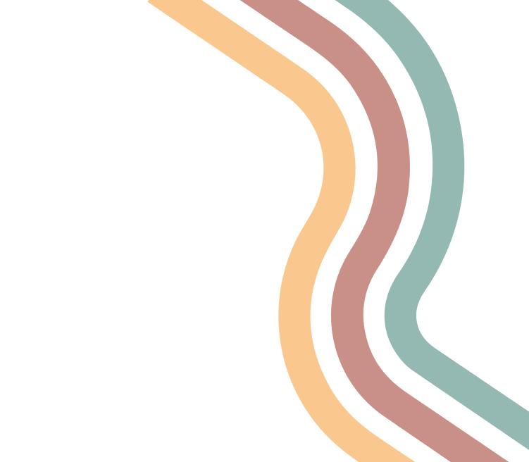 A colorful logo with a wavy line on a black background.